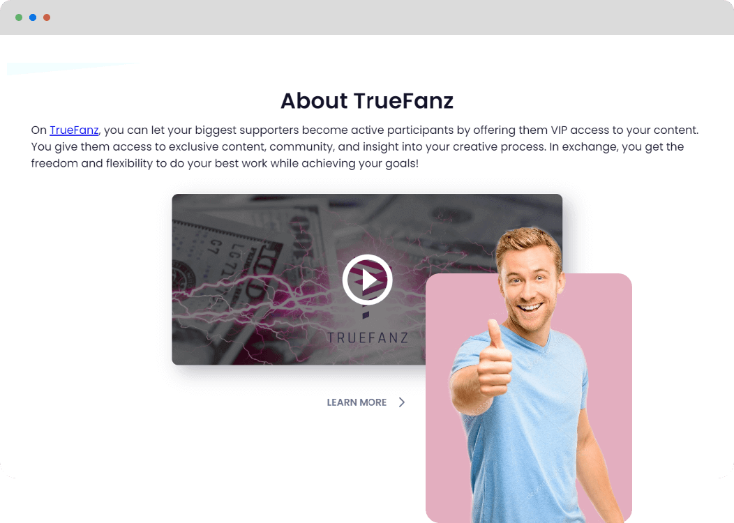 Online earning platform for influencers