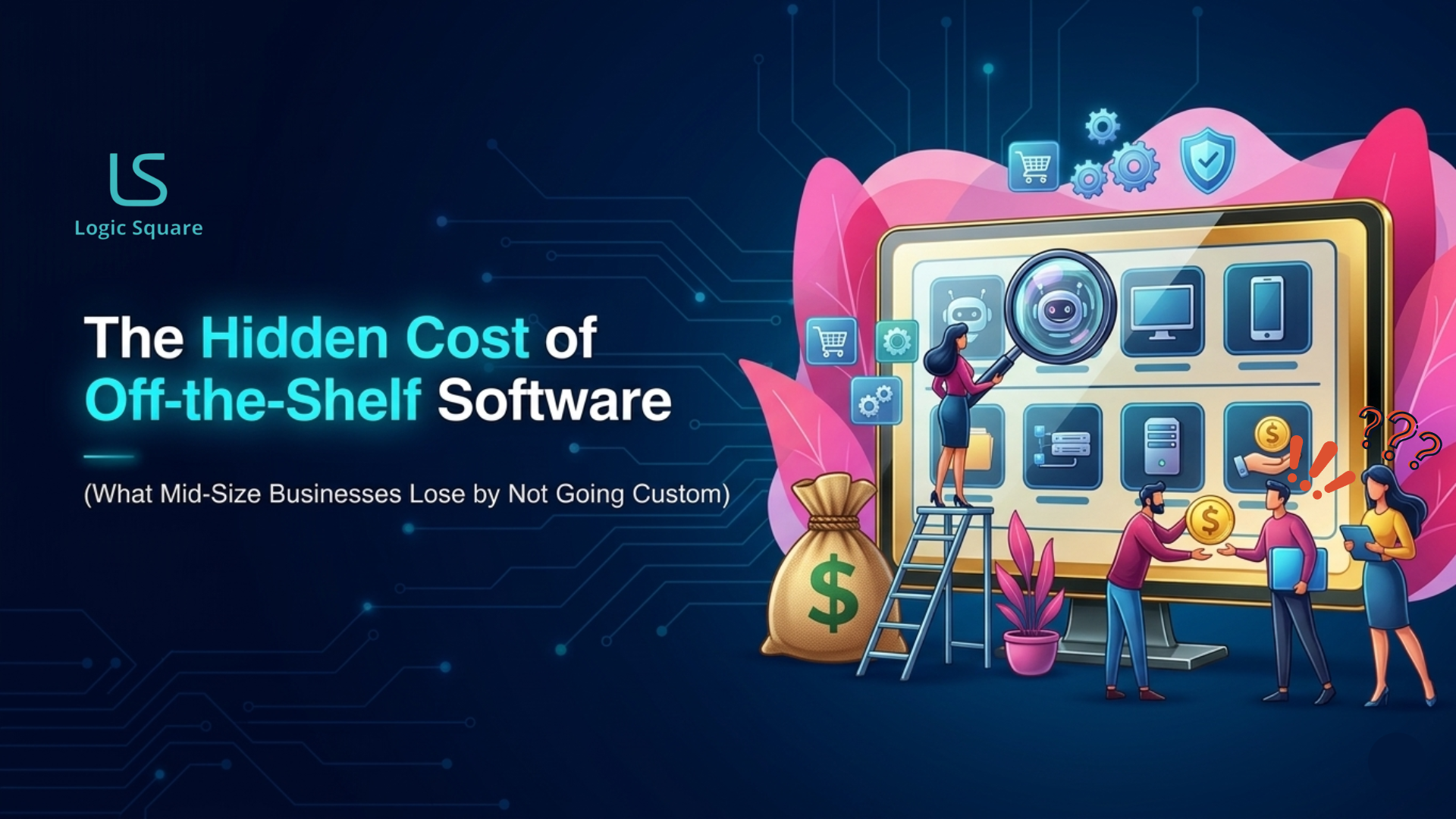 Hidden costs of off-the-shelf SaaS software compared to custom software solutions for mid-size businesses
