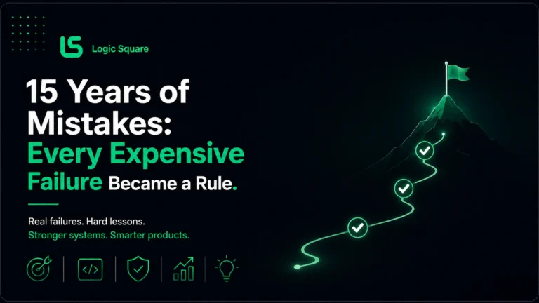 15 Years of Mistakes: Every Expensive Failure Became a Rule – Logic Square blog banner