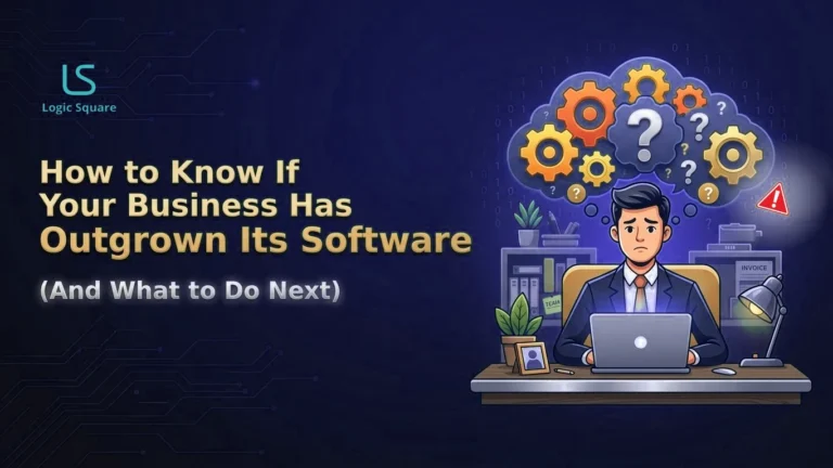 Business team reviewing software workarounds to determine whether their current software no longer meets their needs.